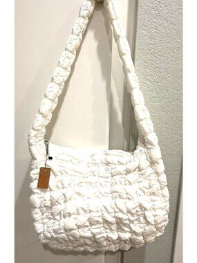 3 AM Forever Puffy Purse USA White NWT